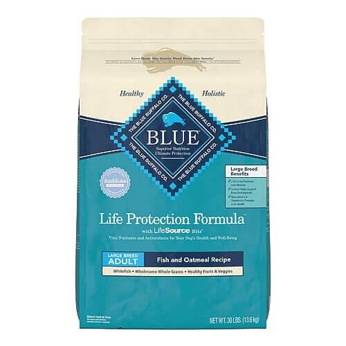 Introduction to Blue Buffalo Life Protection Formula Adult Large Breed Fish and Oatmeal Recipe Dry Dog Food