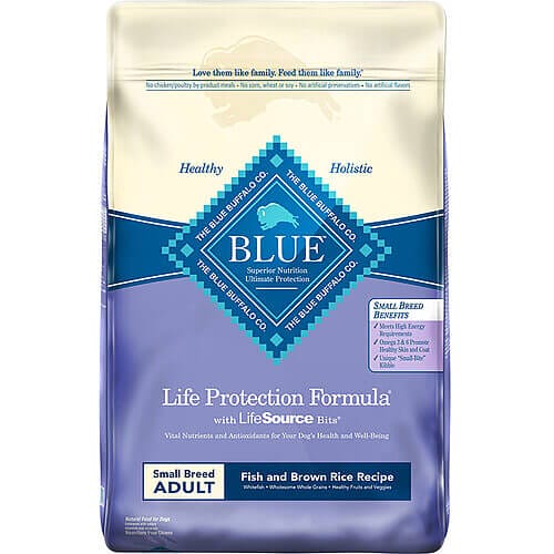 Introduction to Blue Buffalo Life Protection Formula Adult Small Breed Fish and Brown Rice Recipe Dry Dog Food