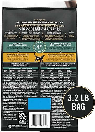 Benefits of Purina Pro Plan LiveClear Allergen Reducing Mature Adult Cat Food
