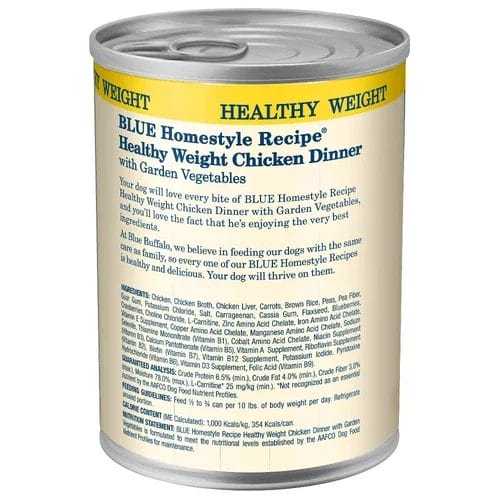 Benefits of Blue Buffalo Life Protection Formula Adult Healthy Weight Chicken and Vegetable Dinner Wet Dog Food