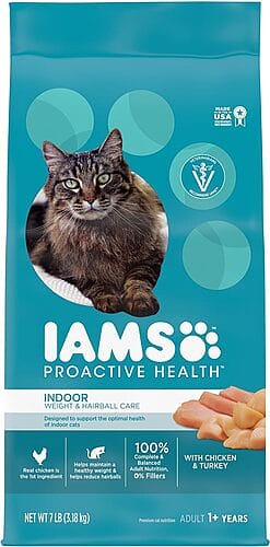 Introduction to Iams ProActive Health Indoor Weight and Hairball Care Chicken Dry Cat Food
