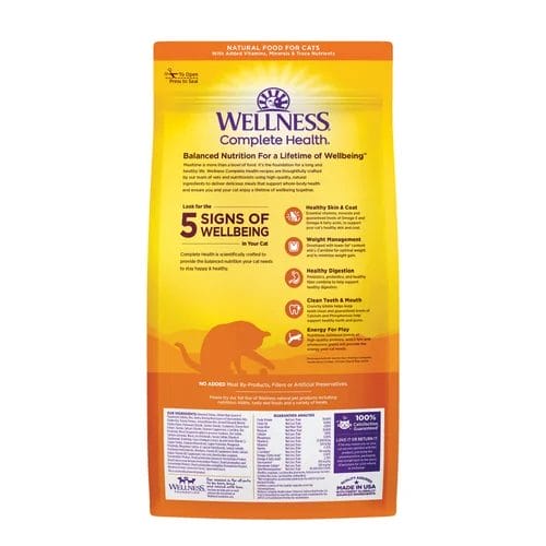 Benefits of Wellness Complete Health Indoor Deboned Chicken, Salmon Meal & Brown Rice Recipe Dry Cat Food products